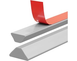 Waterdrempel 100cm Grijs - Douche Dorpels - Zelfklevende Waterkering Douche - Compact - Sanitaire Waterstopper - Douchedorpel - Water Stopper - Douche - Bad - Lekkage - Waterkering - Schimmel - Sanitair - Anti Water Strip - Opvouwbare Douchewaterdam