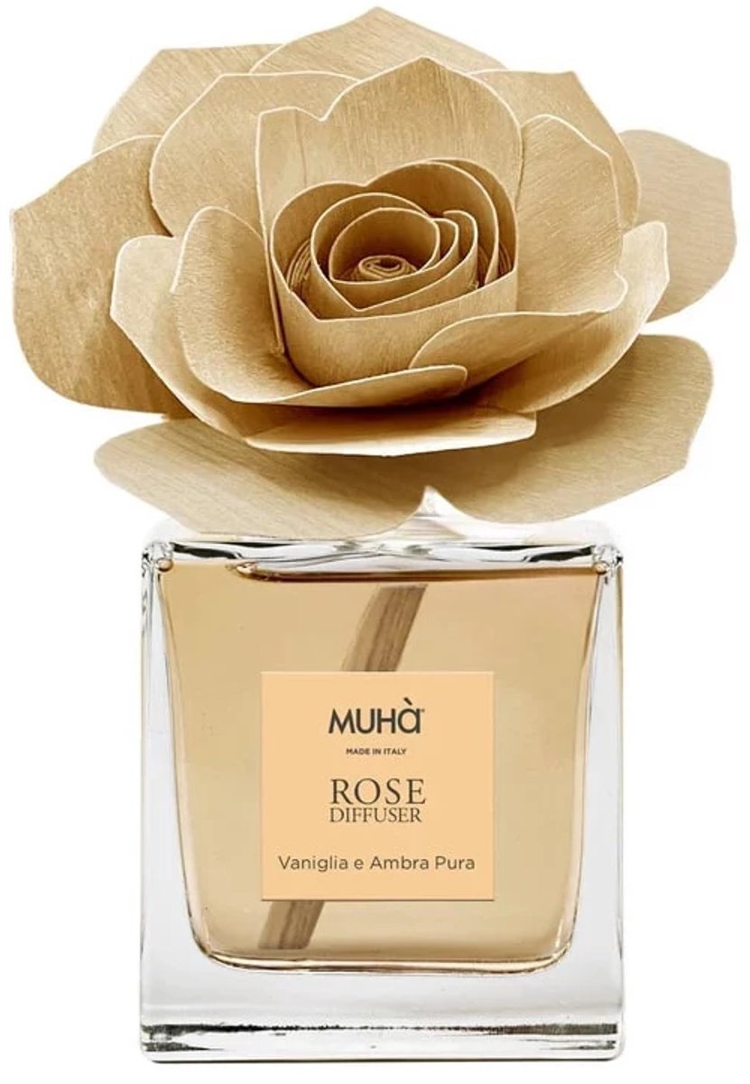 Muhà Rose diffuser 100ml beige - Vaniglia e Ambra Pura
