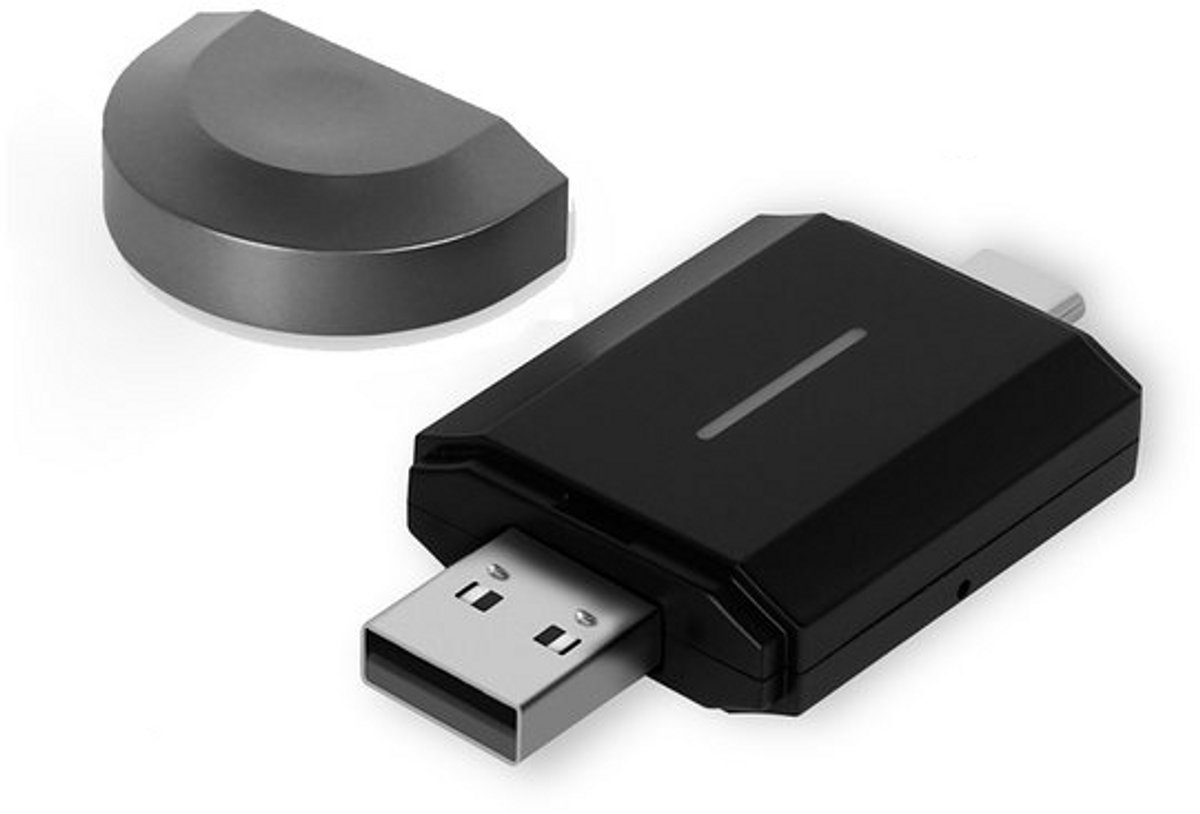 Boscer Carplay & Android Auto Dongle - Draadloos Apple Carplay & Android Auto - 2 in 1 Carplay Dongle - USB-A & USB-C - Te gebruiken met ingebouwde Apple Carplay & Android Auto - Vernieuwd 2024 Model - Extra klein formaat