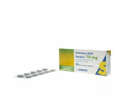 Sandoz Allergietabletten Cetirizine 1HCI 10 mg - 3 x 30 tabletten