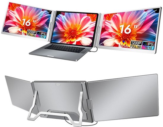 Tri Screen Laptop 16 Inch Extender