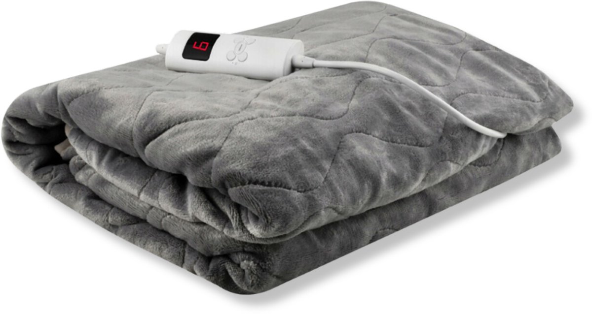Malatec Elektrische Bovendeken XL 180x130 cm Fleece Sherpa