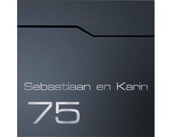 BR200 Brievenbus antraciet met naam en huisnummer 37x37x11cm