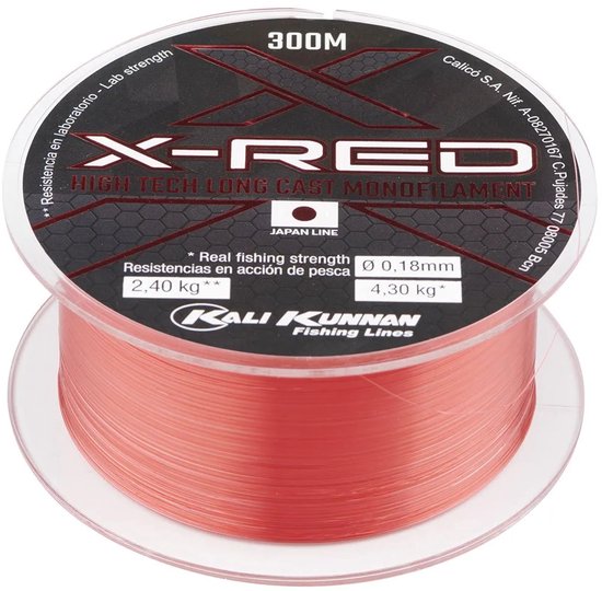 Kali Kunnan X-red Monofilament 300 M Rood 0.450 mm van Kali Kunnan — afbeelding 4