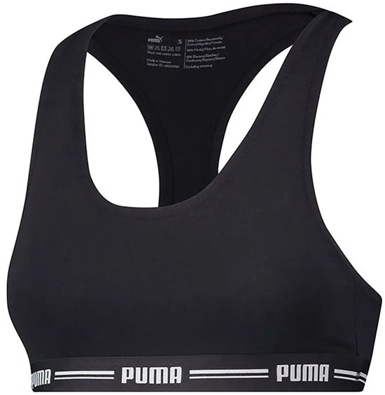 PUMA PUMA WOMEN RACER BACK TOP 1P HANG Soutien-gorge pour femme - Noir - Taille S
