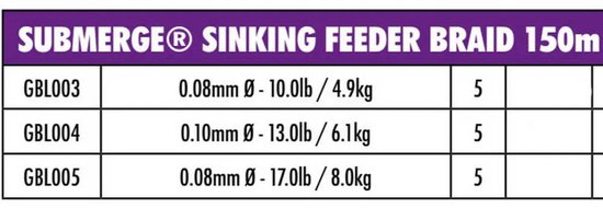 Matrix Submerge Sinking Feeder Braid 150m 0.12mm Bruin van Merkloos — afbeelding 3