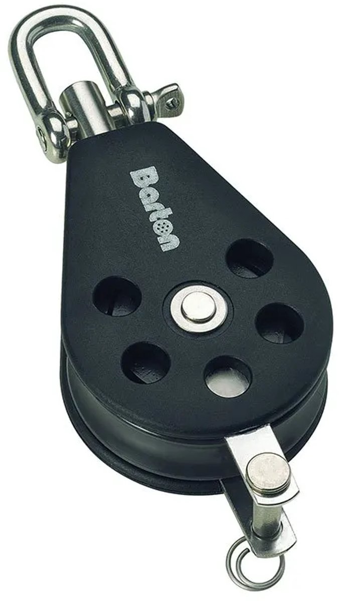 Barton Marine Enkele Draaibare Katrol Met Touwondersteuning 350kg 8 Mm Zilver 30 x 96 mm