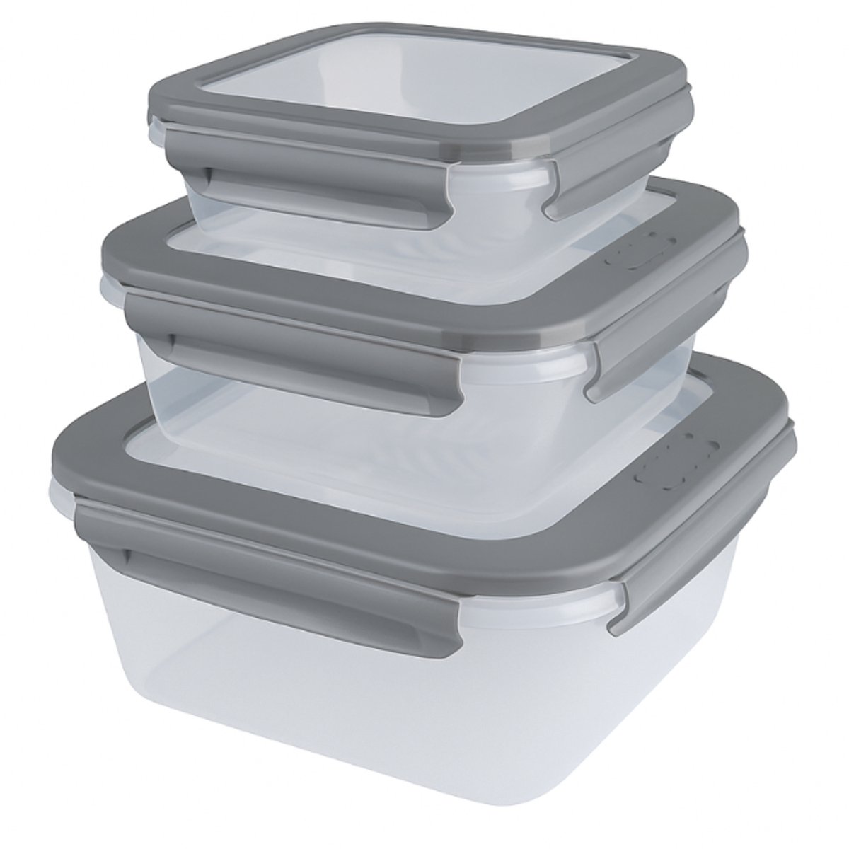 Ernesto® Vershouddozen Set 3-delig – Bewaarbakjes met Deksel – Magnetron & Vaatwasserbestendig – Geschikt voor Diepvries – 0,7L / 1,5L / 3L – Luchtdicht & BPA-vrij