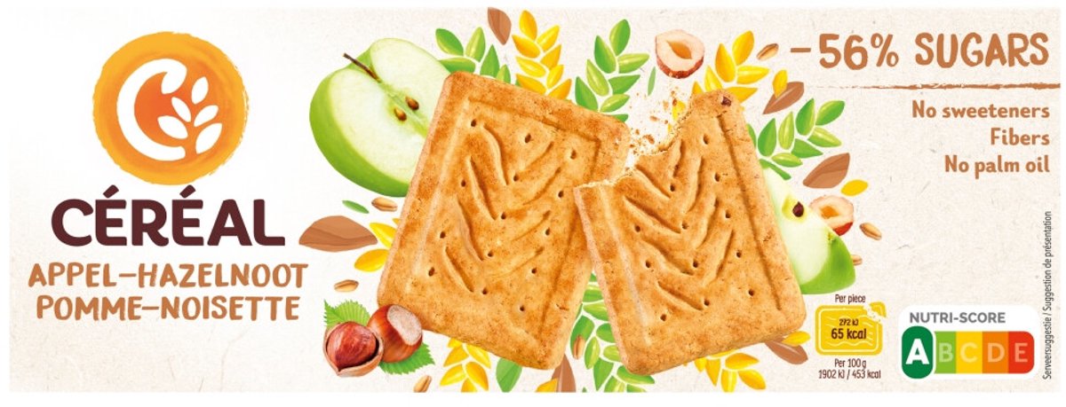 Céréal Koekjes Appel-Hazelnoot - 3 x 230 gr - Voordeelverpakking