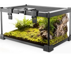 White-Label® Terrarium - Ecosysteem - Reptielenverblijf - Zwart