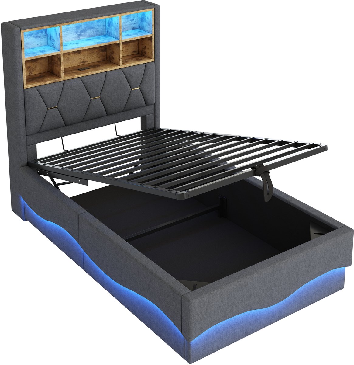 Kinderbed Kinderbed 90x200 Gestoffeerd Bed - afbeelding 5