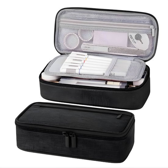Etui - Pennenzak - Zwart - Pennenetui - Voor school - Grote - Trousse Scolaire - Voor meisjes, jongens en volwassenen - Diydash