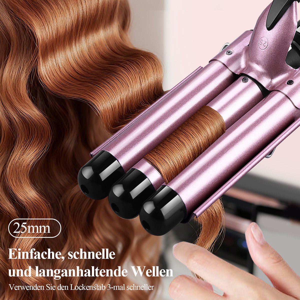 JVJH 25mm Krultang met Temperatuurinstellingen 140℃-200℃ - afbeelding 2