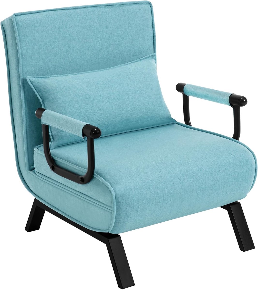 Slaapstoel - Uitklapbaar - Slaapbank - Logeerbed - Zetelbed - Slaapfauteuil - Vouwbed - 1 persoons - Zeer comfortabel - Blauw