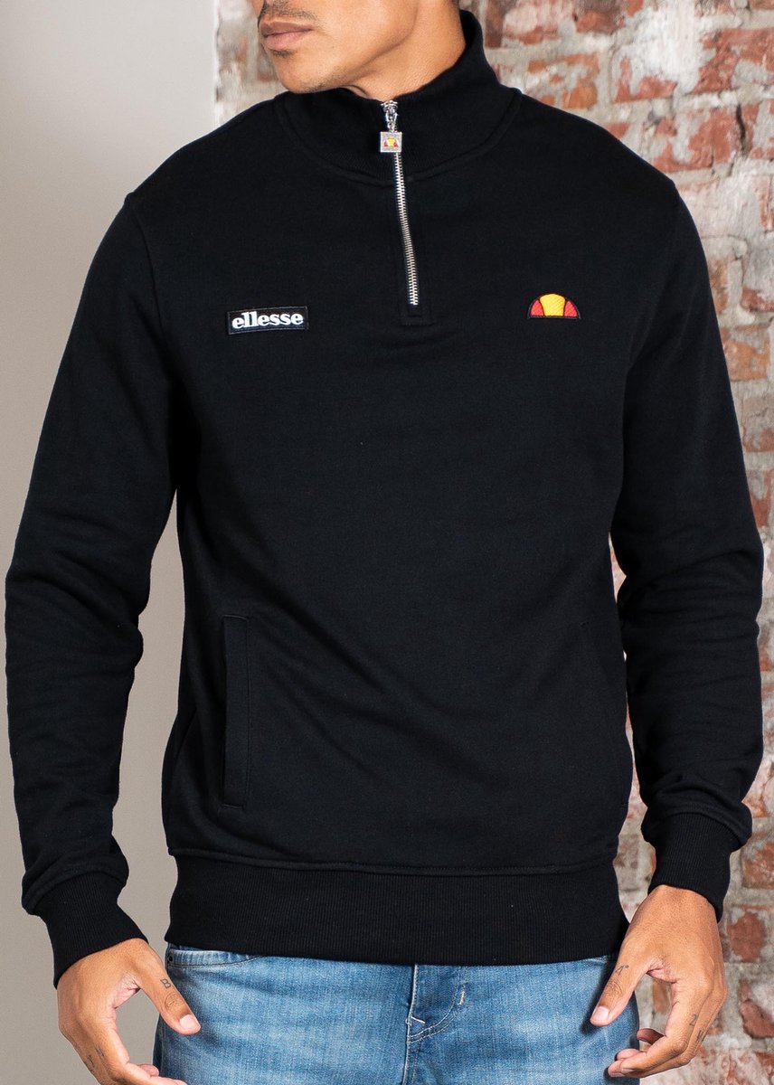 Ellesse Pelegrini quarter zip Zwart