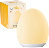 HAPPY NEEDS® Veilleuse - Lampe de chevet bébé & enfant - avec E-book Guide du sommeil - Gradable - Rechargeable par USB - Lumière Wit chaude - 8 couleurs RVB - Convient à tous les âges - Chambre de bébé - Lampe de lecture