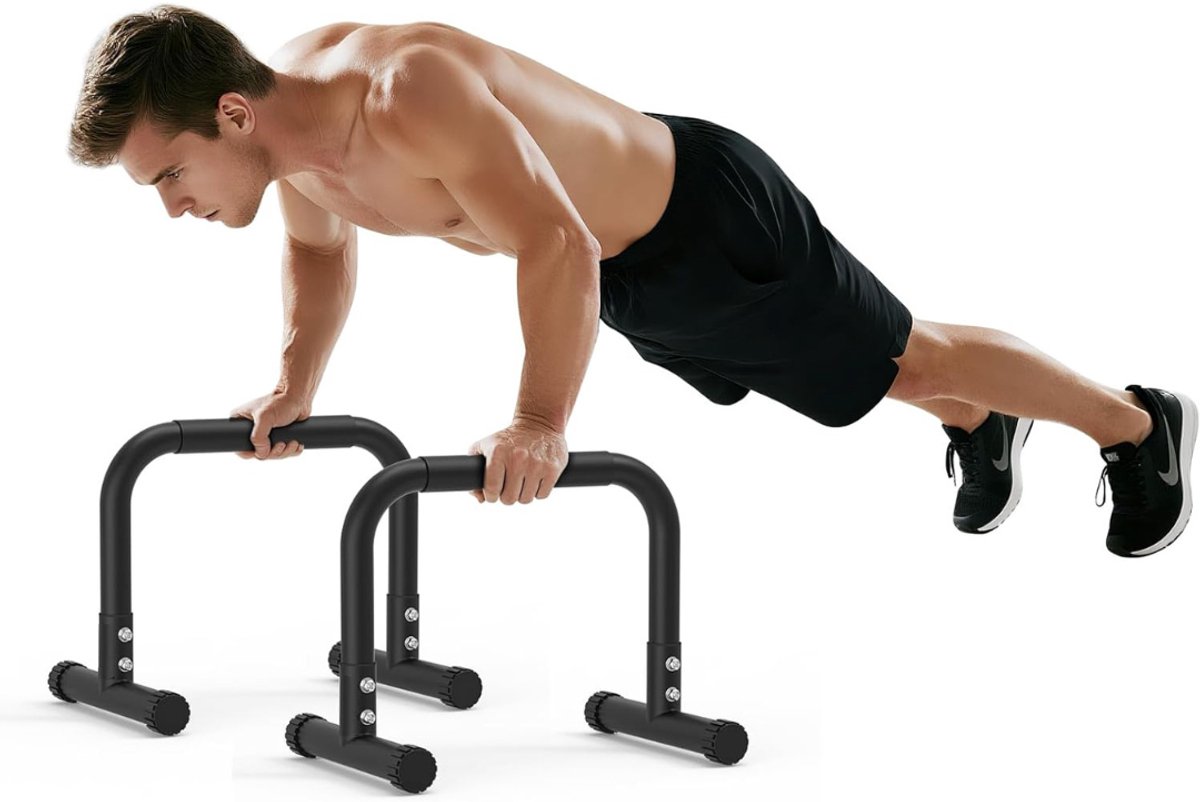 VH Supplies® Dip Bars - Dip Station - Fitnessapparaat - 36 cm Hoog - Max 180 kg