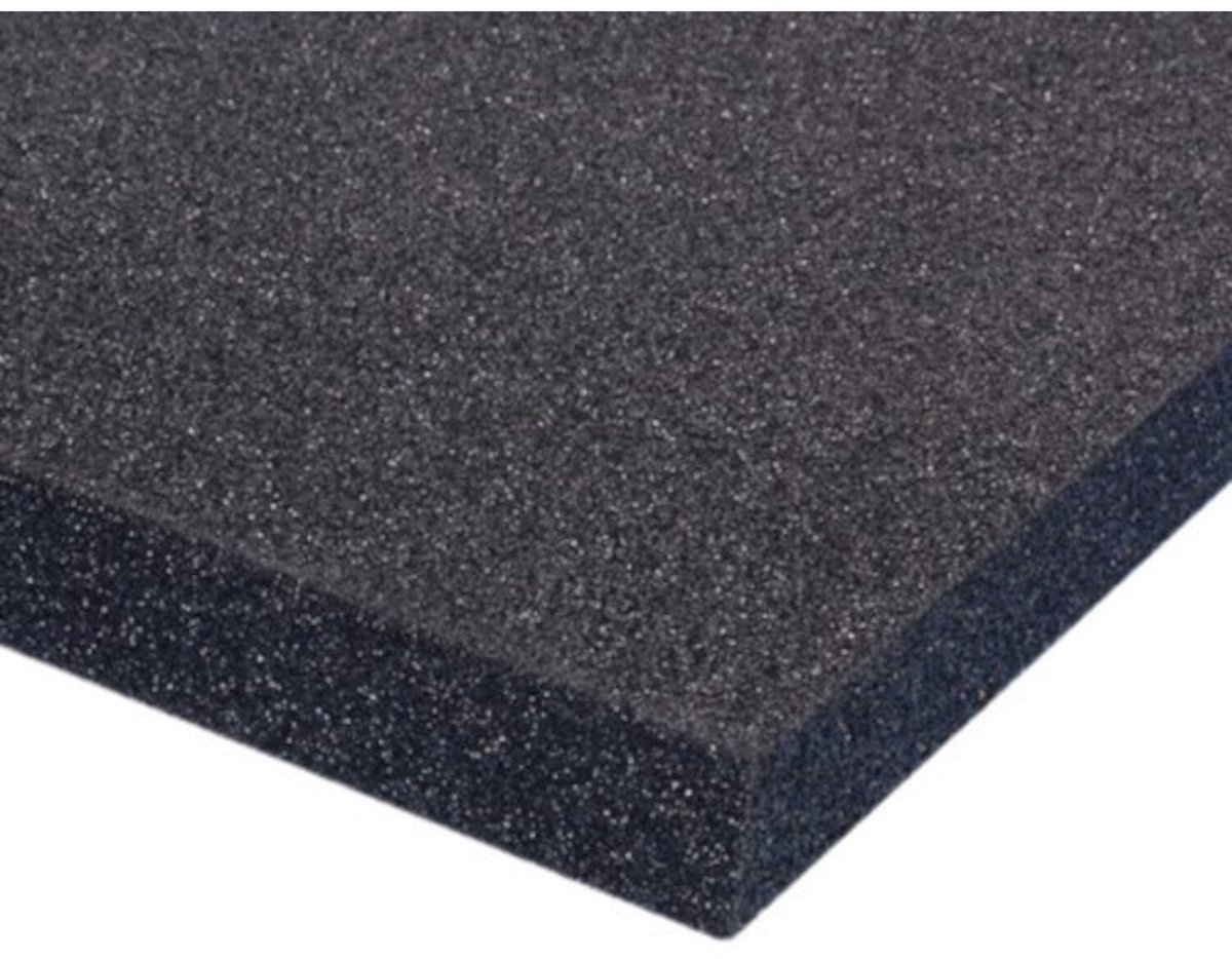 Adam Hall 019305B Plastazote® (LD29) 2000 x 1200 x 5 mm Schuimplaat voor flightcases