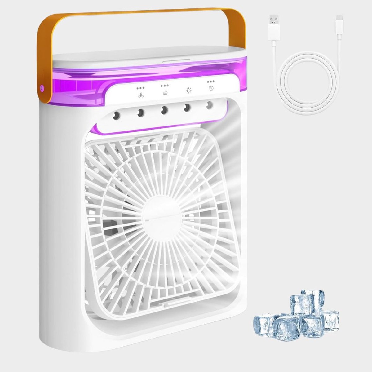 RWB® Mobiele Airco Zonder Afvoer - Luchtkoeler - Aircooler - 3 Standen - Wit