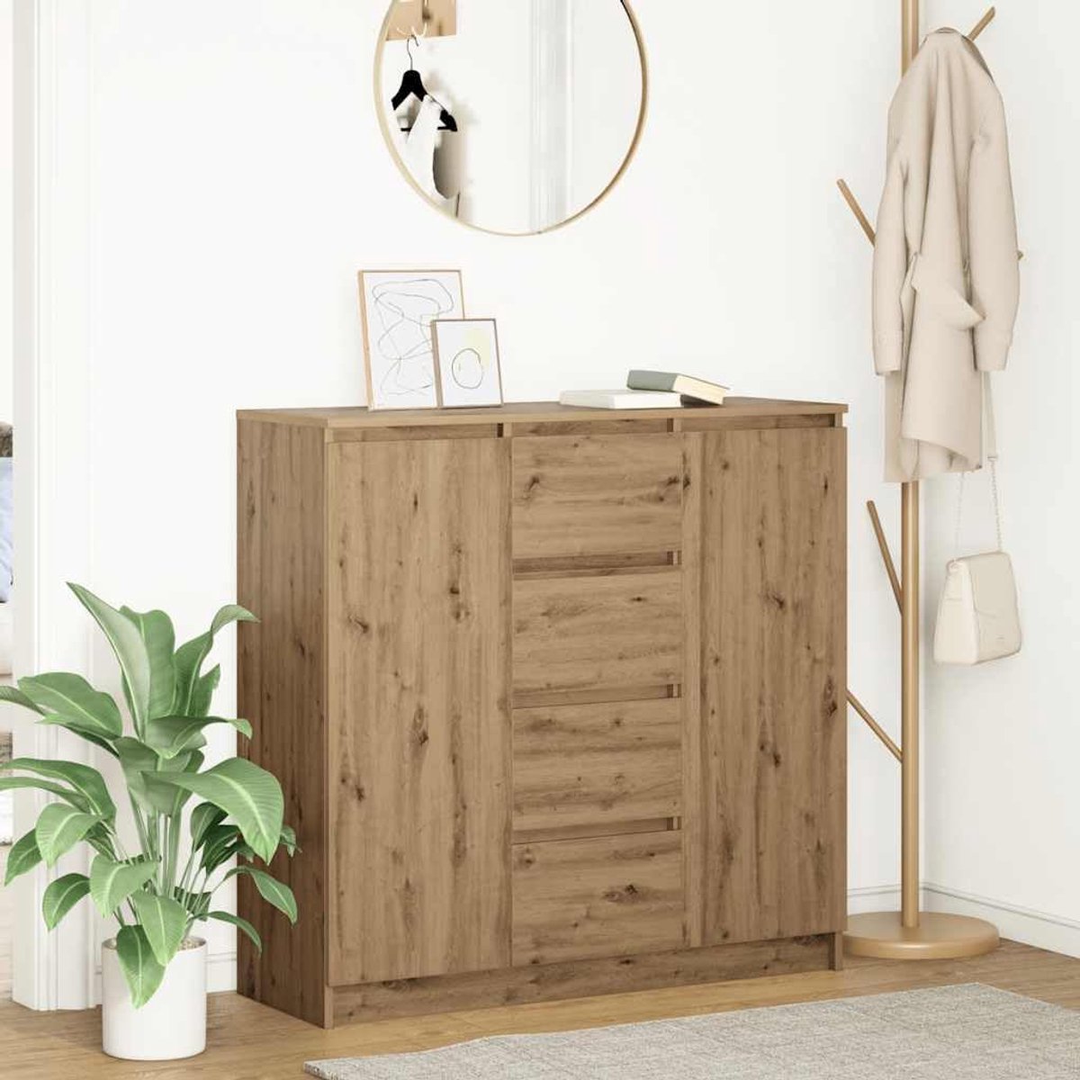 Dressoir met Laden – Artisan - Eiken - – Artisan Eiken – 100,5 - Medahomestore