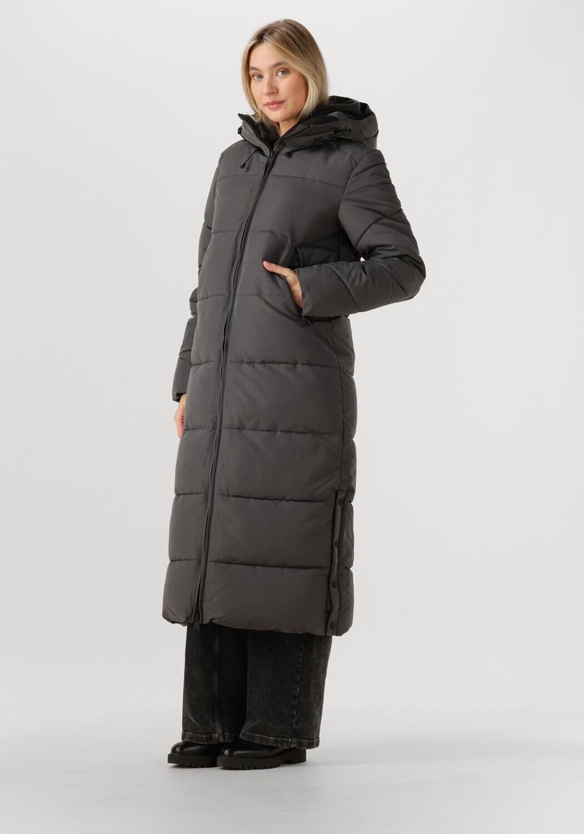 WITHBLACK Wblsophie Maxi Puffer Coat Jassen Dames - Winterjas - Donkergrijs - Maat M