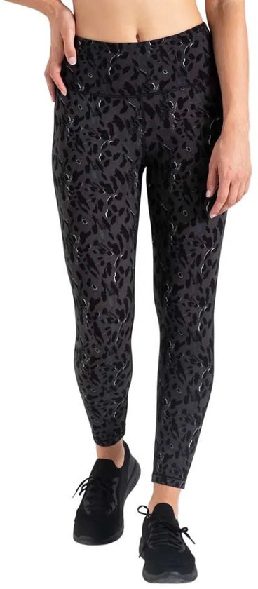 Dare 2b - Influential Dames Sportlegging - Zwart Motief - Maat 36