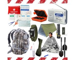 Uitgebreid Noodpakket – Voldoet Aan Denk Vooruit Normen Overheid – Noodpakket – noodpakket voor thuis 72 uur – noodradio – noodpakketten voor thuis – noodrantsoen – Voor Rampen, Evacuaties & Noodsituaties