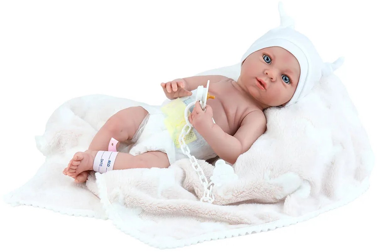 Marina - Pau pop reborn mini baby 38cm realistisch speelgoed.