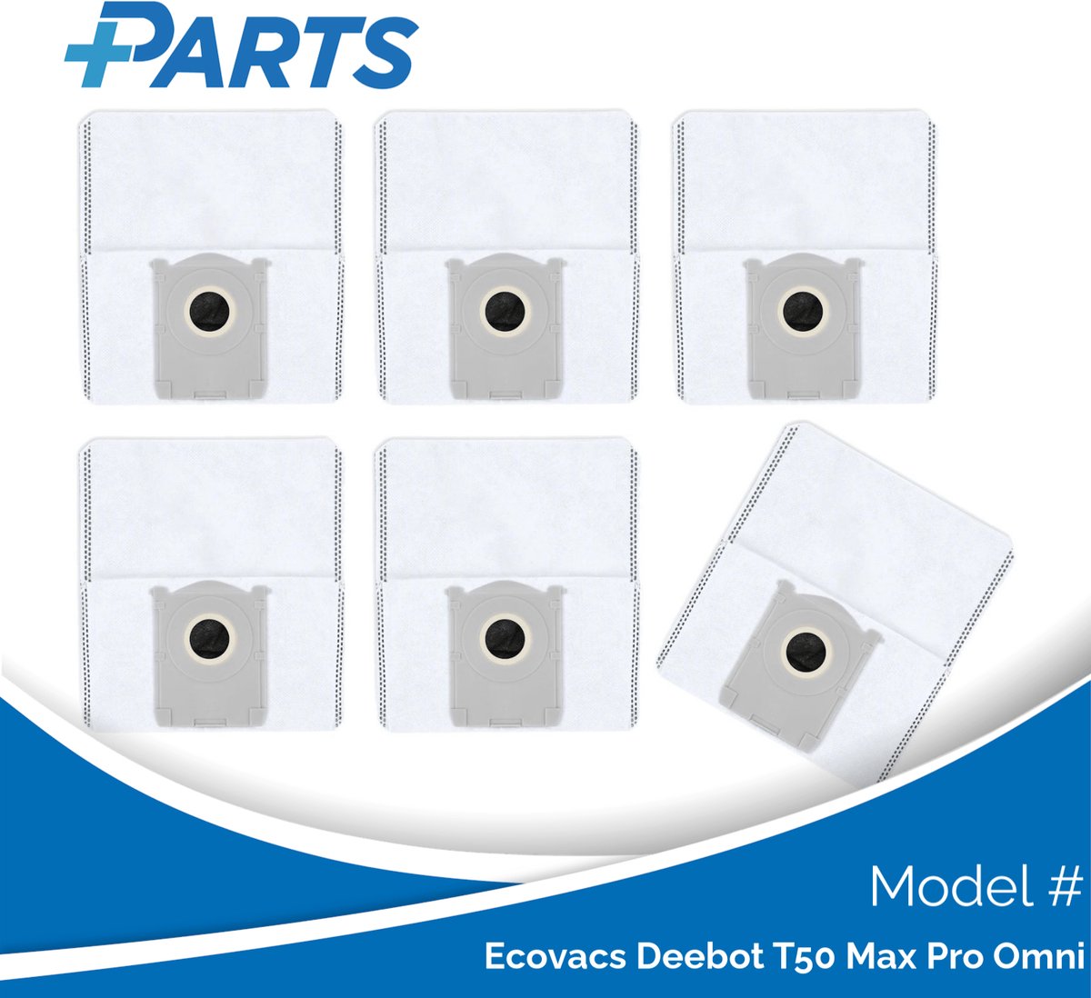 Ecovacs Deebot T50 Max Pro Omni Stofzakken (6 Stuks, Plus.Parts® alternatief voor DDB030041)