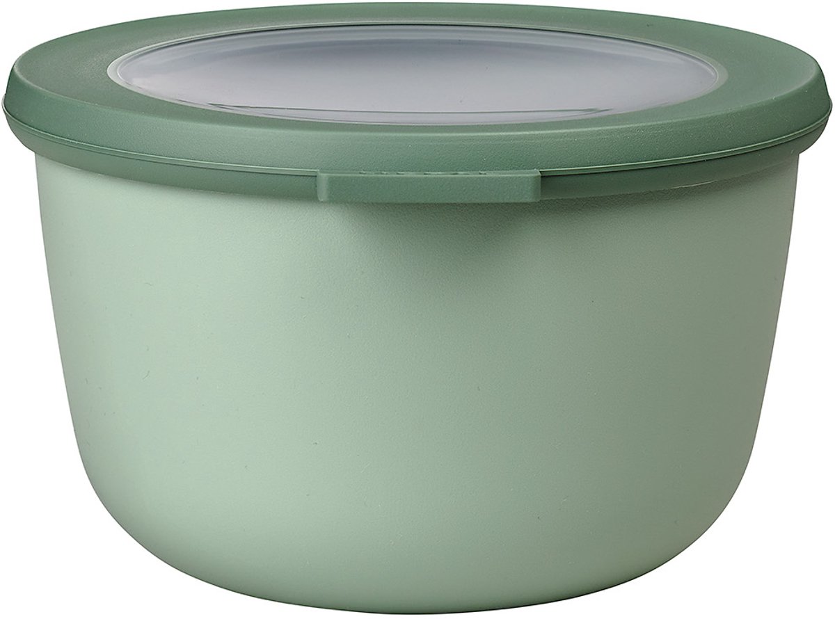 Mepal – Multikom Cirqula rond 1000 ml – Mag in de vriezer, magnetron en vaatwasser – Nordic sage – Geschikt als meal prep bakje, vershoudbakje, bewaardoos