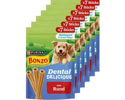Bonzo Dental Delicious - Hondensnacks Rund - 6 x 200 g