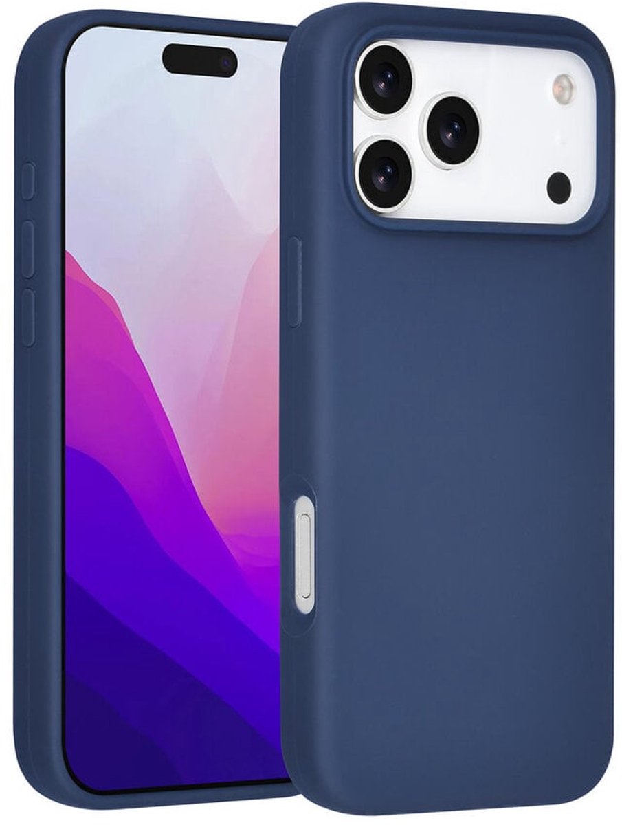 TUNIQ Back cover - iPhone 17 Pro Max - DonkerBlauw - Siliconen - Slanke Pasvorm