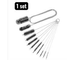 1 set - Reinigingsborstel - Schrobborstels - U-Vormige Buizen Reinigingsborstel - 155cm - Flexibele Veerborstel voor Sifons en Smalle Leidingen - Tweezijdige Ontstopper voor Koelkast, Afvoer en Riolering - Zwart