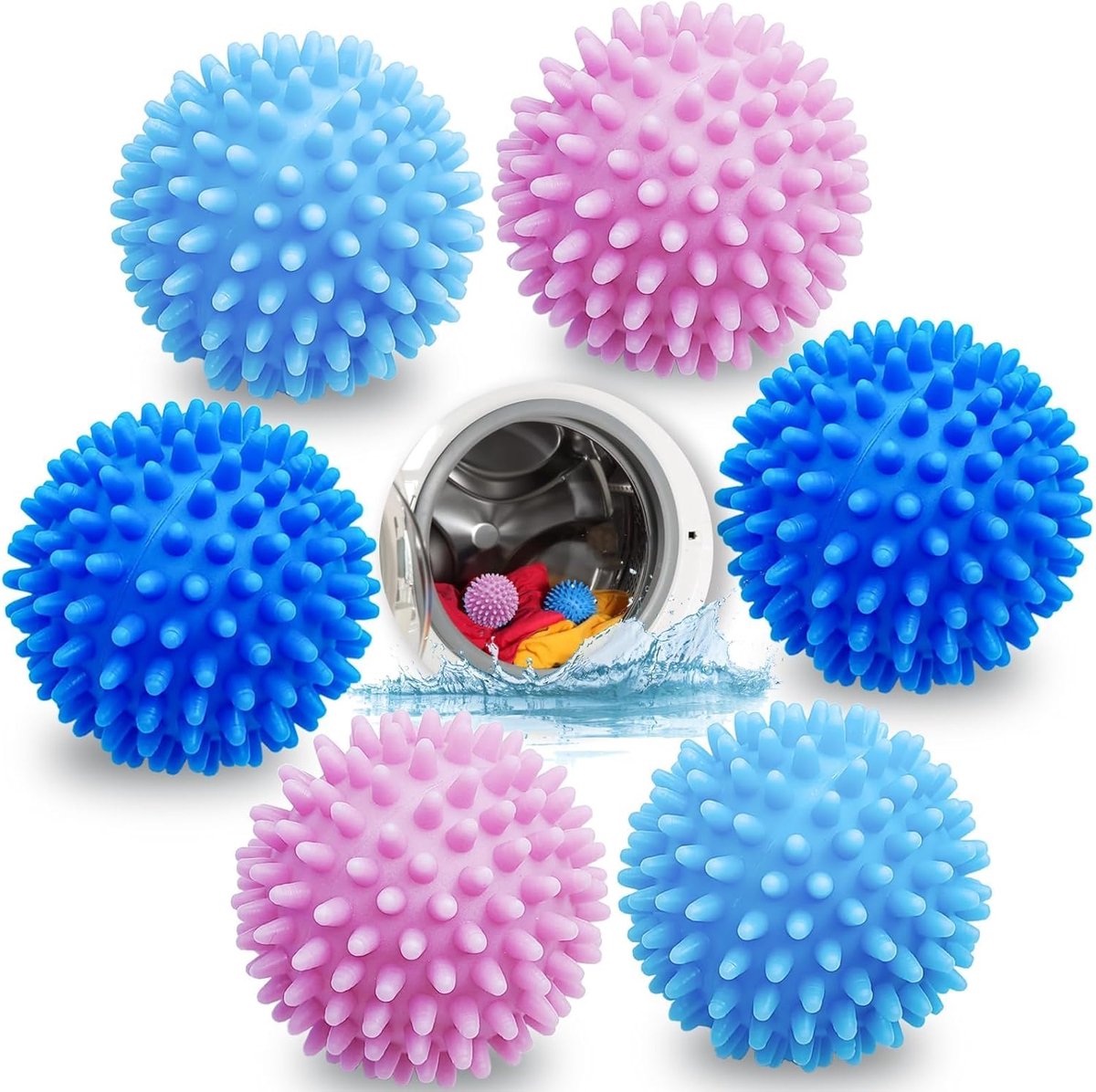 6pcs Wasballen - Droger Ballen voor Wasmachine - Donsjassen - Tumble Dryers