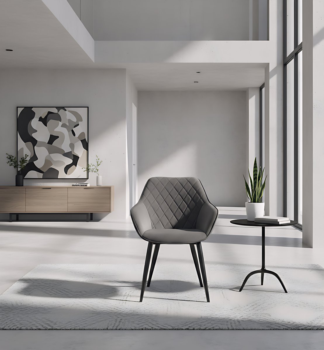 Eetkamerstoel met Armleuningen – Luxe - 62x41x84 cm - Grijs - Luxe Donkergrijs Fluwelen Keuken- & - Medahomestore