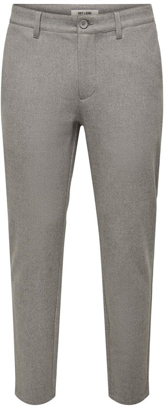 Only & Sons Heren Chino Broek slim Grijs 34W / 32L Volwassenen
