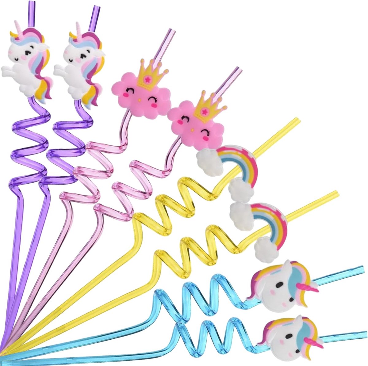 Unicorn - Kinderrietjes - 8 Stuks - Herbruikbare Rietjes - Duurzaam