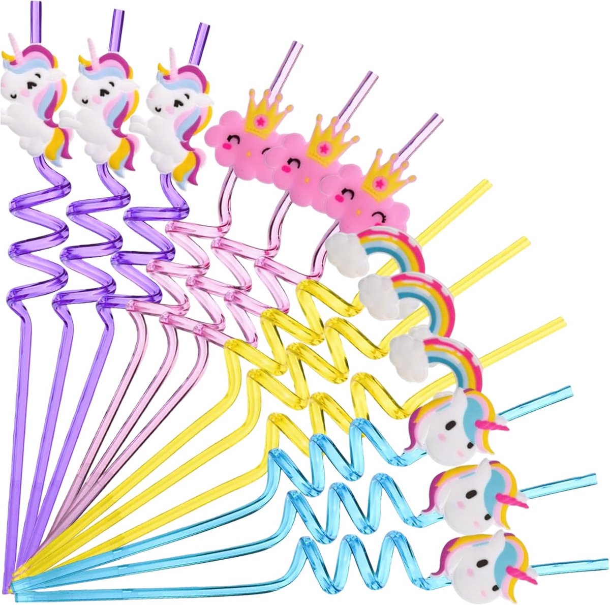 Unicorn - Kinderrietjes - 12 Stuks - Herbruikbare Rietjes - Duurzaam