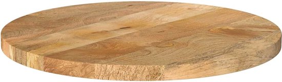 Plateau de table en bois de manguier vidaXL - Plateau de table rond Ø 40 x 2,5 cm - Bois de manguier massif brut - Plateau de table Vintage - Plateau de table rustique - Remplacement de plateau de table