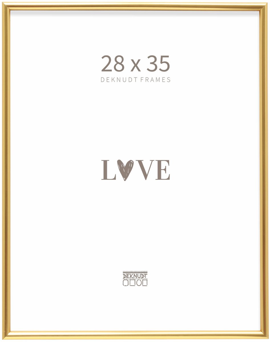 Deknudt Frames fotolijst S011A4 - smal goud in kunststof - 28x35 cm