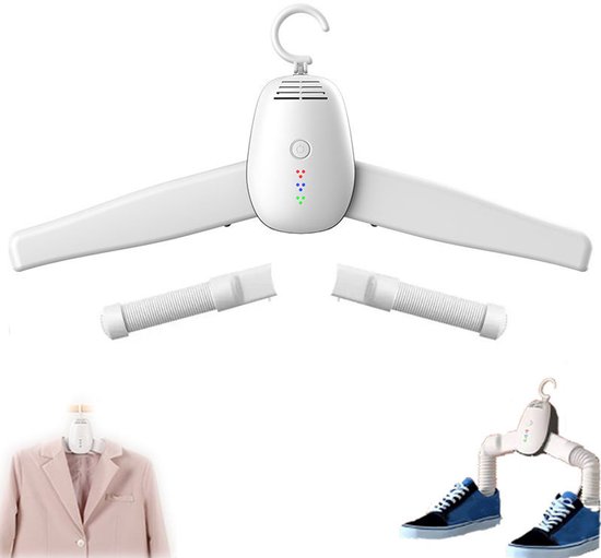 Draagbare Wasdroger – Elektrische Wasdroger 130W - Met afneembare hanger en schoenendroger – Compacte reisdroogmachine - Kleine droger - Draagbaar - voor appartement, vakantie en dagelijks gebruik