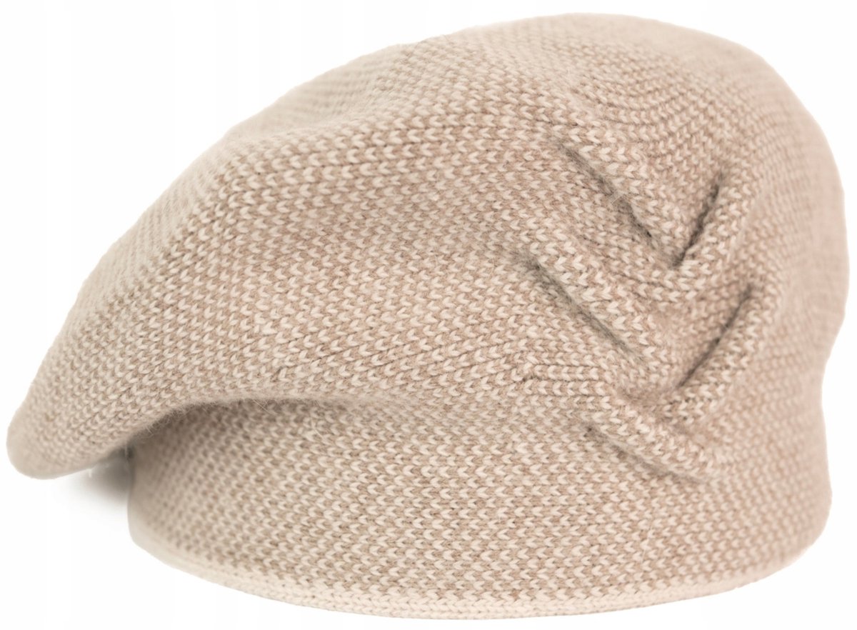 Dames baret Arcana - Wol & Angora, Elegant Beige