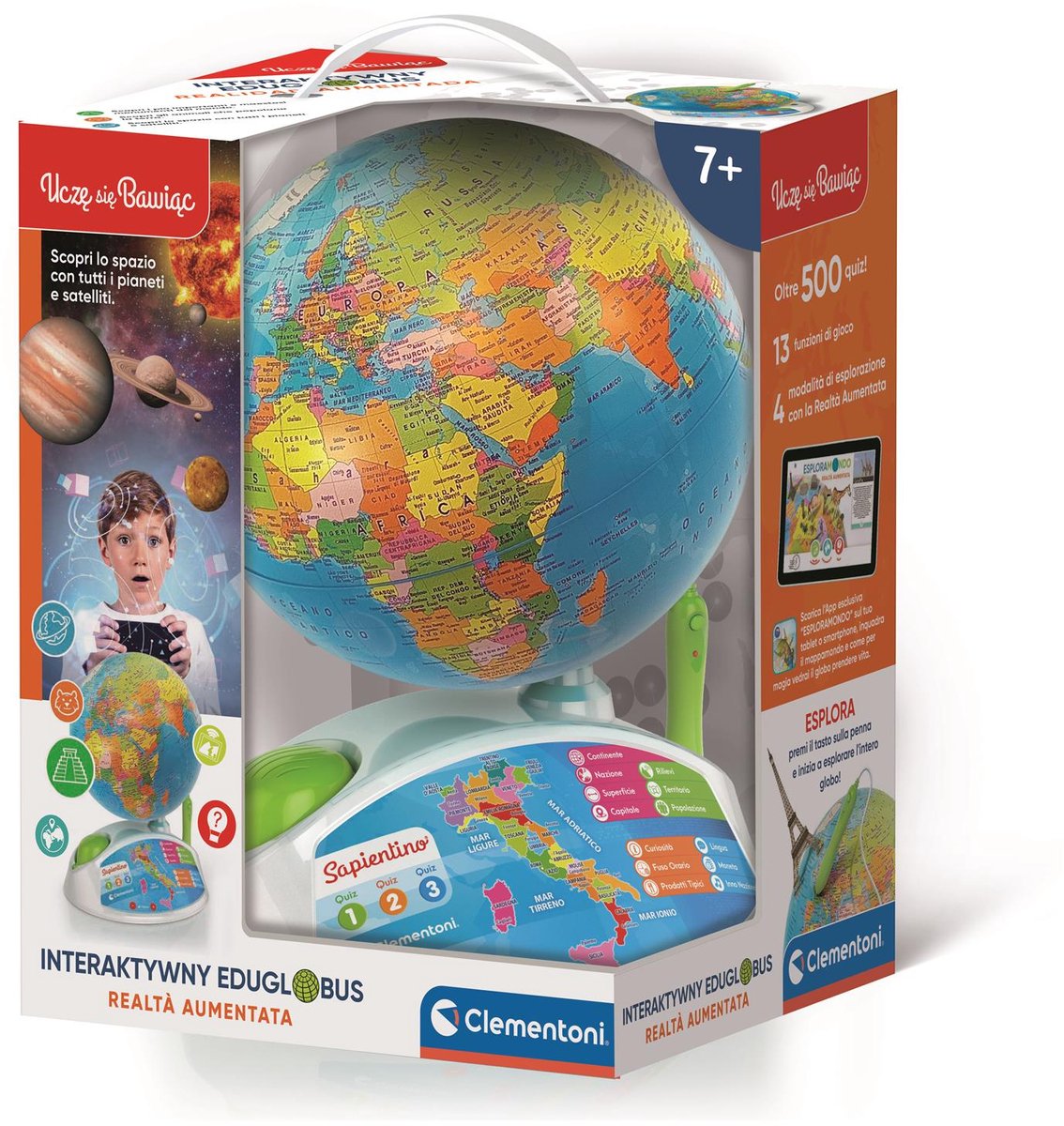 Clementoni EduGlobus Interactieve Wereldbol 25cm