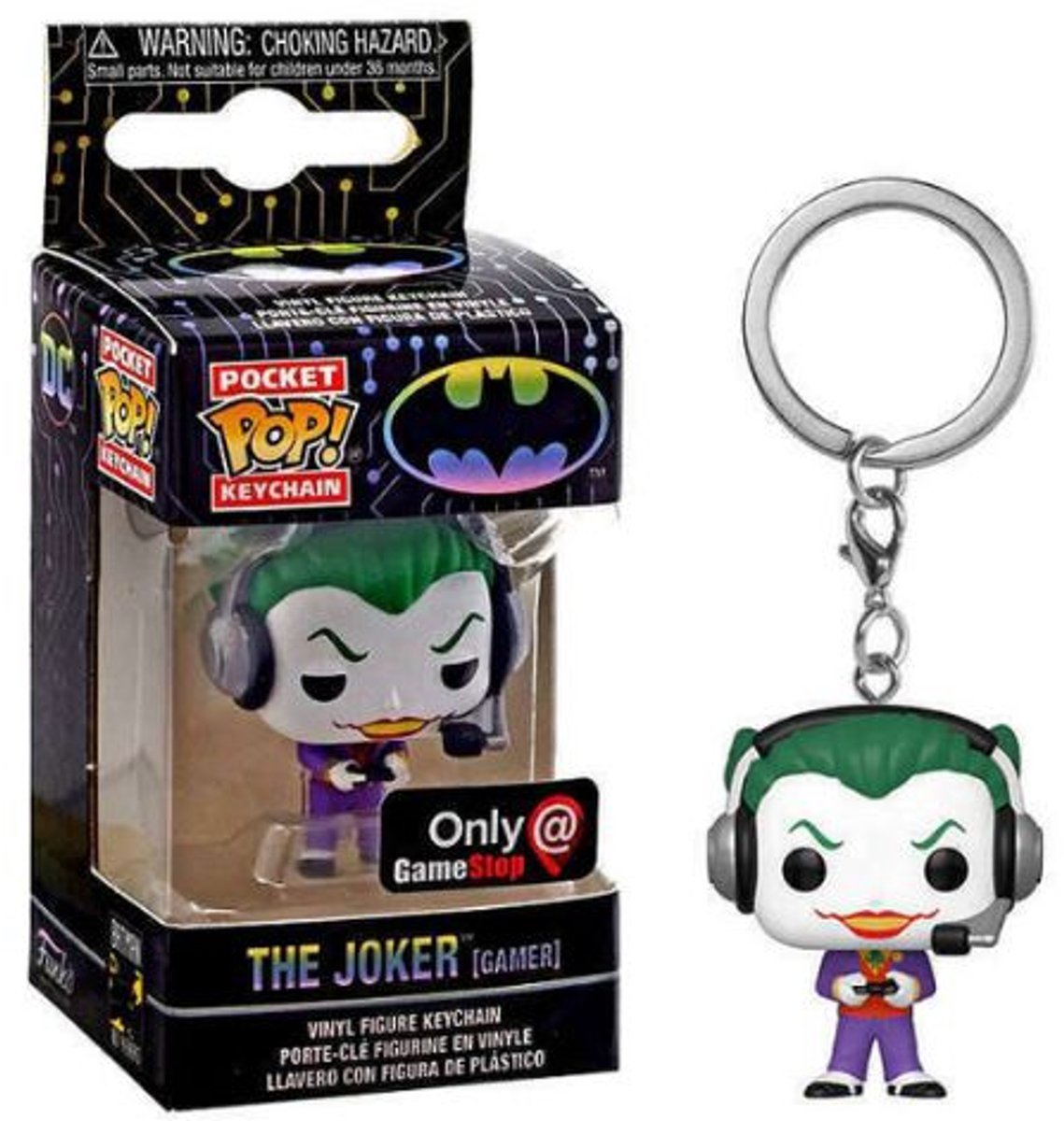 Funko Pocket Pop! Keychain - Batman - The Joker (Gamer) GameStop Exclusive