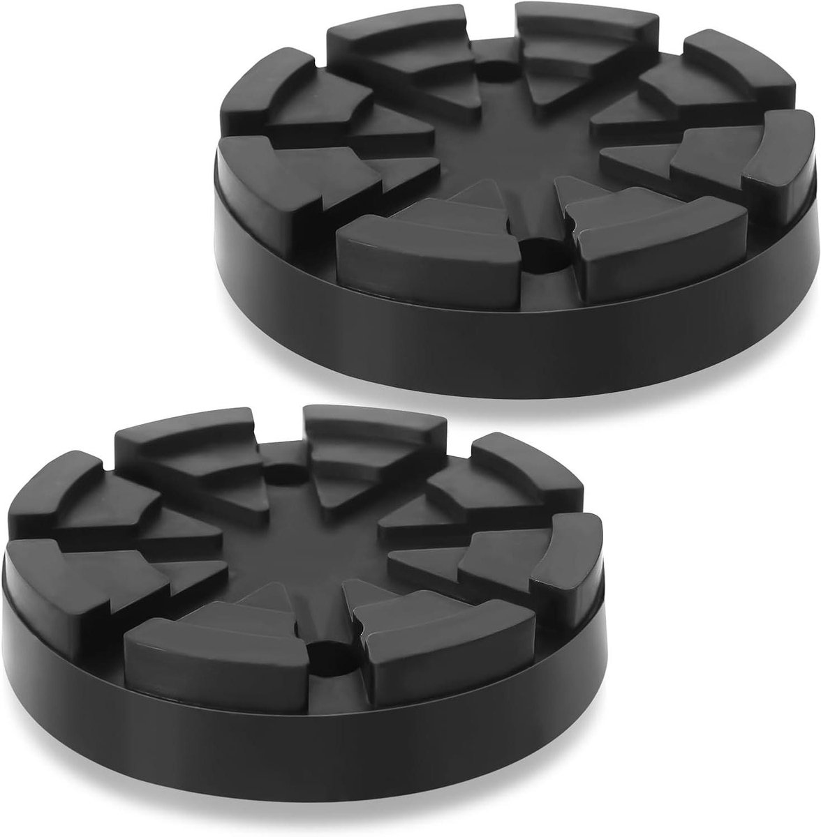 Provento - Set van 2 universele rubberen pads 125 mm voor krik en hefbruggen, zwart.