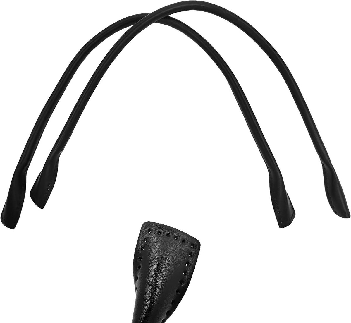 Provento - Lederen Handvat Vervanging voor Tassen en Portemonnees - Accessoire voor Mannen en Vrouwen - Zwarte Lederen Handgrepen van 60cm