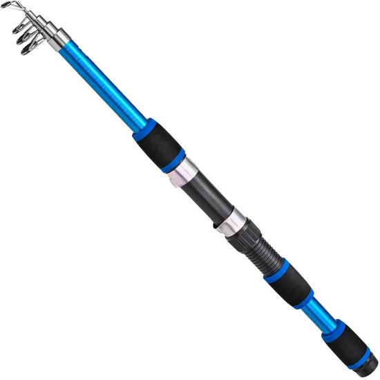QTTVBTNA Beginner Vishaak Set - Telescopische Hengel 1,8 m - Lichtgewicht, Draagbaar, Blauw - Perfect voor Beginners en Recreatief Vissen van qttvbtna — afbeelding 2
