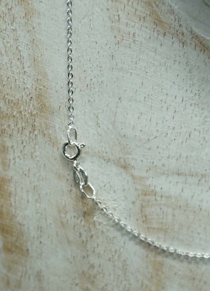 Sterling zilveren ketting zonder hanger ovale schakels lengte 50 cm, dikte 1,3 mm- 925 zilver ketting lengte 50 cm - ketting zonder hanger voor dames en heren - zilveren ketting voor hangers - zilveren fijne ketting 1,3 mm dik