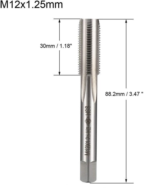 Drill Bit Draad Tap Bearing Stalen Taper Punt Rechterhand Rechte Fluit Machine Tap,M15x1.5