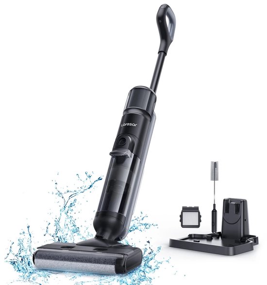 Hennova Nat en droog stofzuiger - Stofzuiger - Met dweil functie - Automatische zuigkracht regeling - 13000 Pa zuigkracht - schoon watertank van 650 ml en een vuilwatertank van 500 ml - 230W - LED display - Zwart -